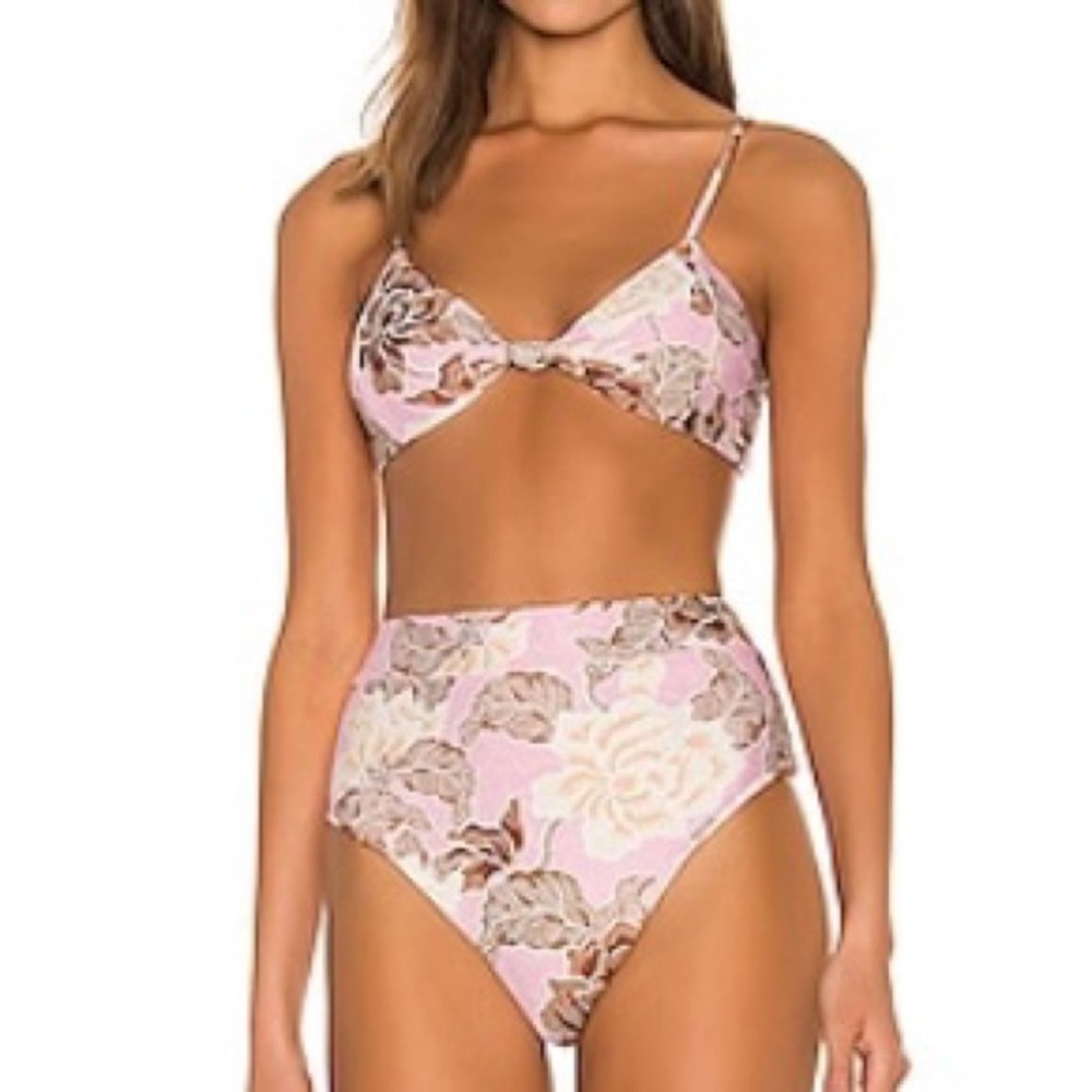 Revolve Amuse Society high waist floral bikini - M